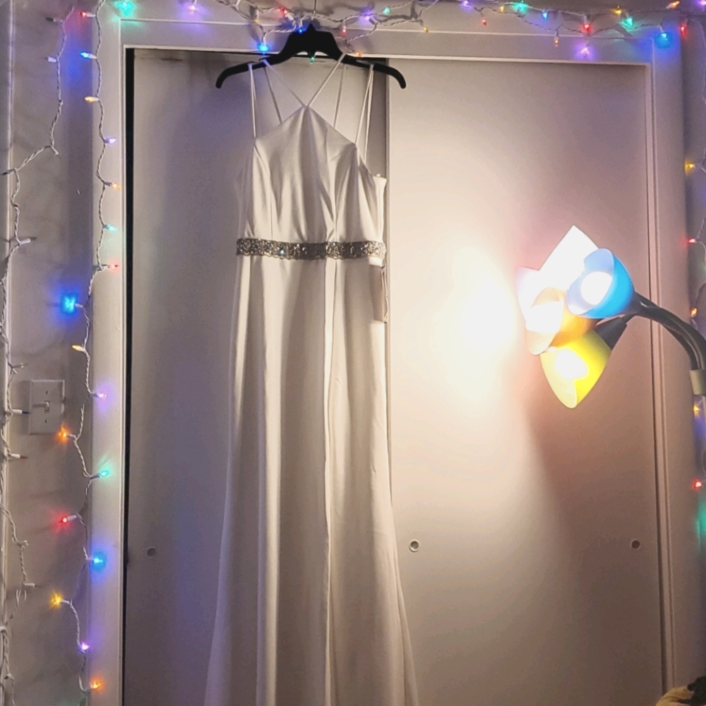 Prom dress with front slit